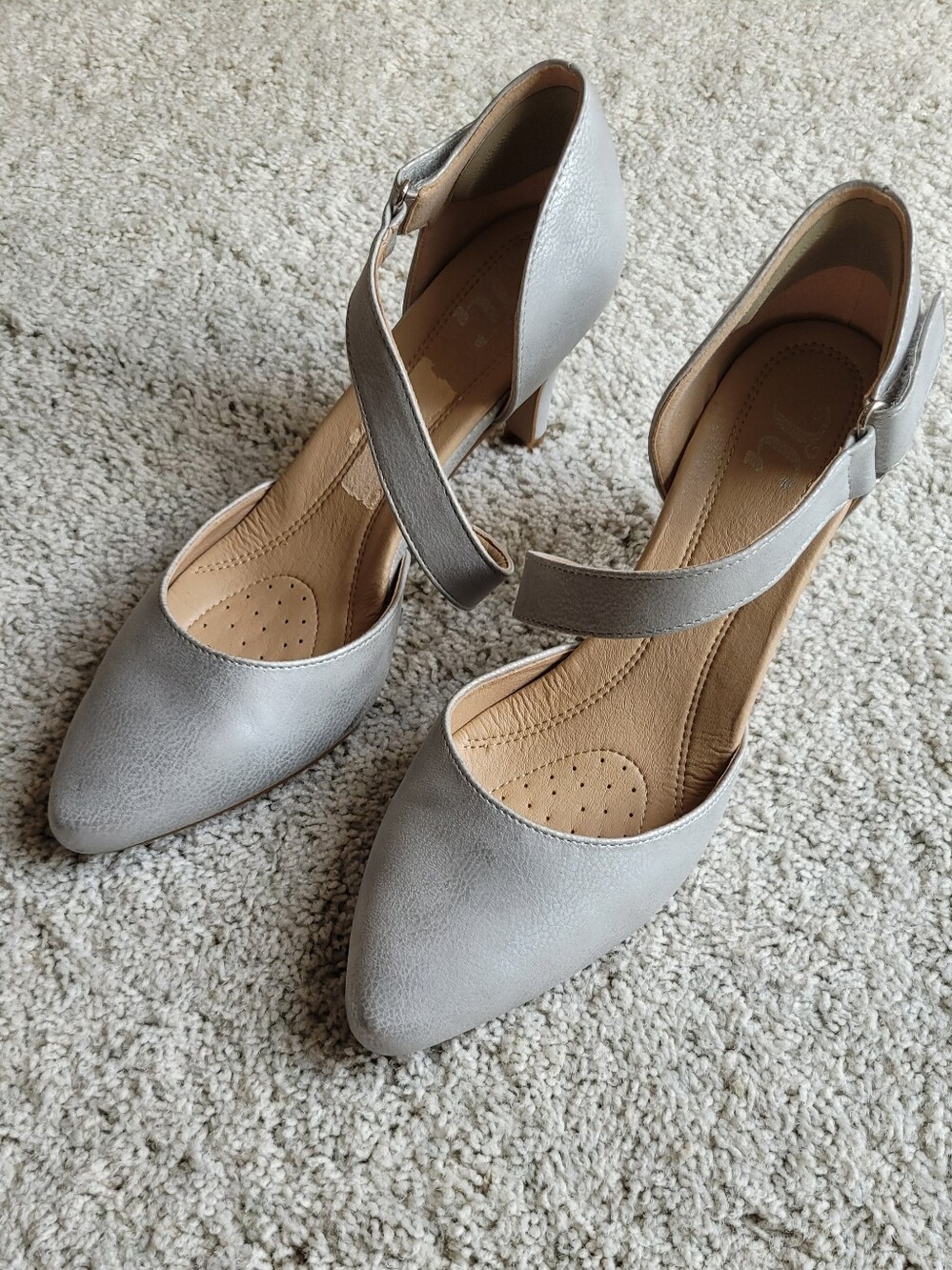 Unique Texture On These Shoes, Nubuck Type With A Shimmering Very Light Blue